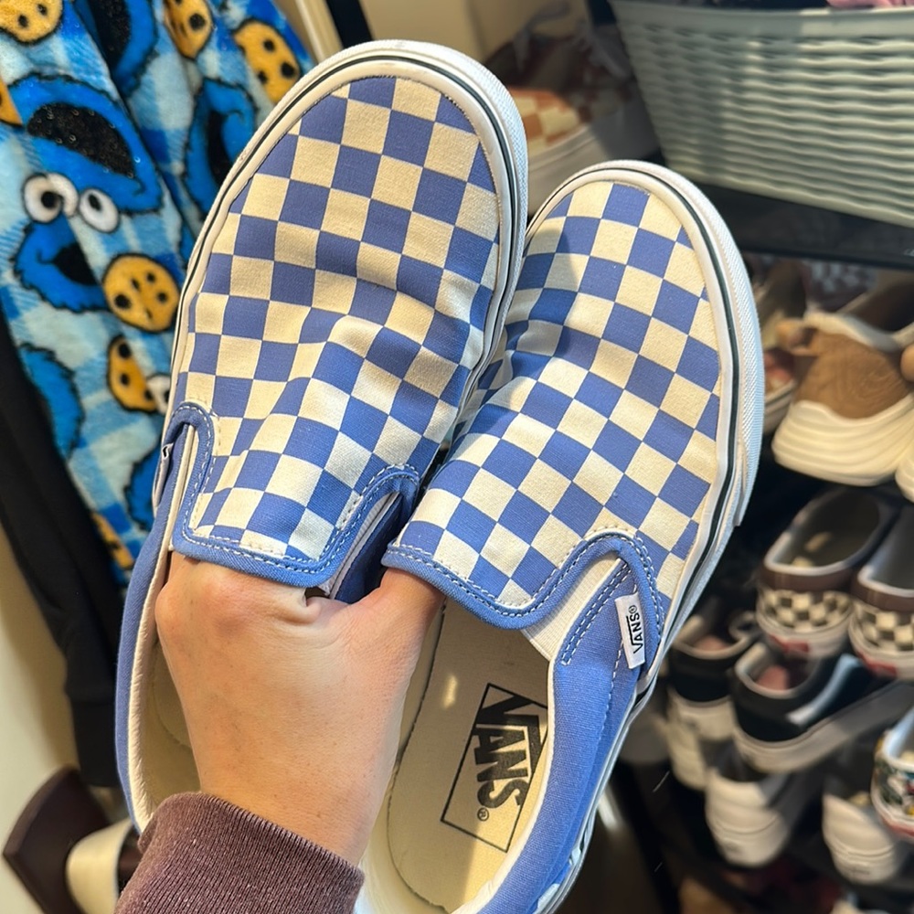 Blue check vans